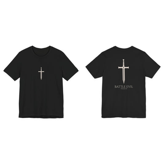 Battle Evil Psalm 91 Tee — front and back